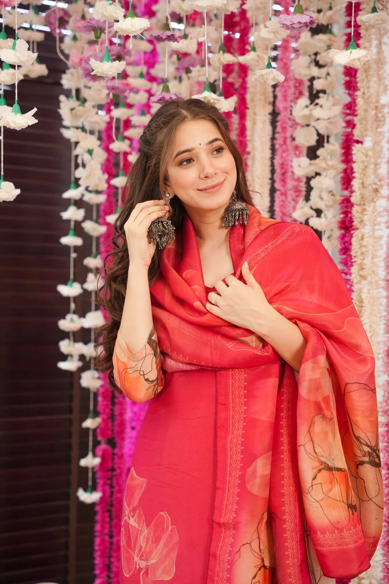 Aarohi Red Muslin Kurta Set - Image 5