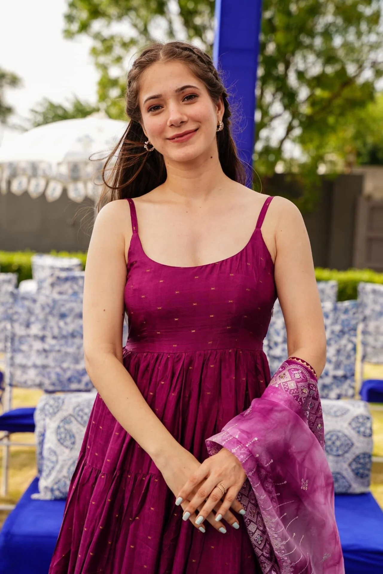 Anupriyaa Purple Silk set - Image 6