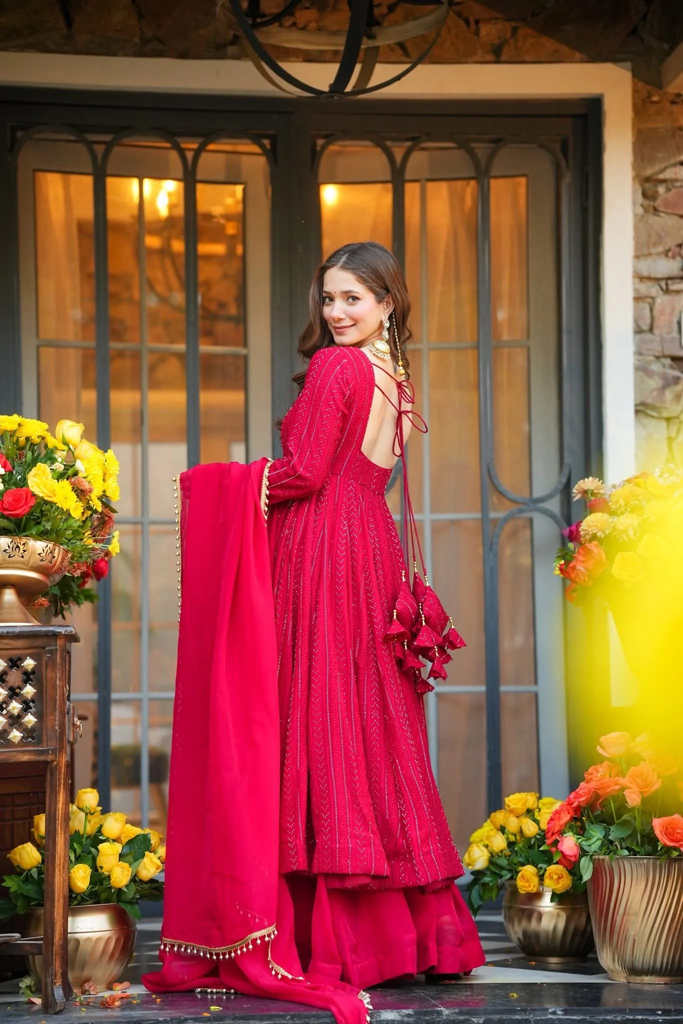 Arghwani Embroidered Georgette Suit Set - Image 4