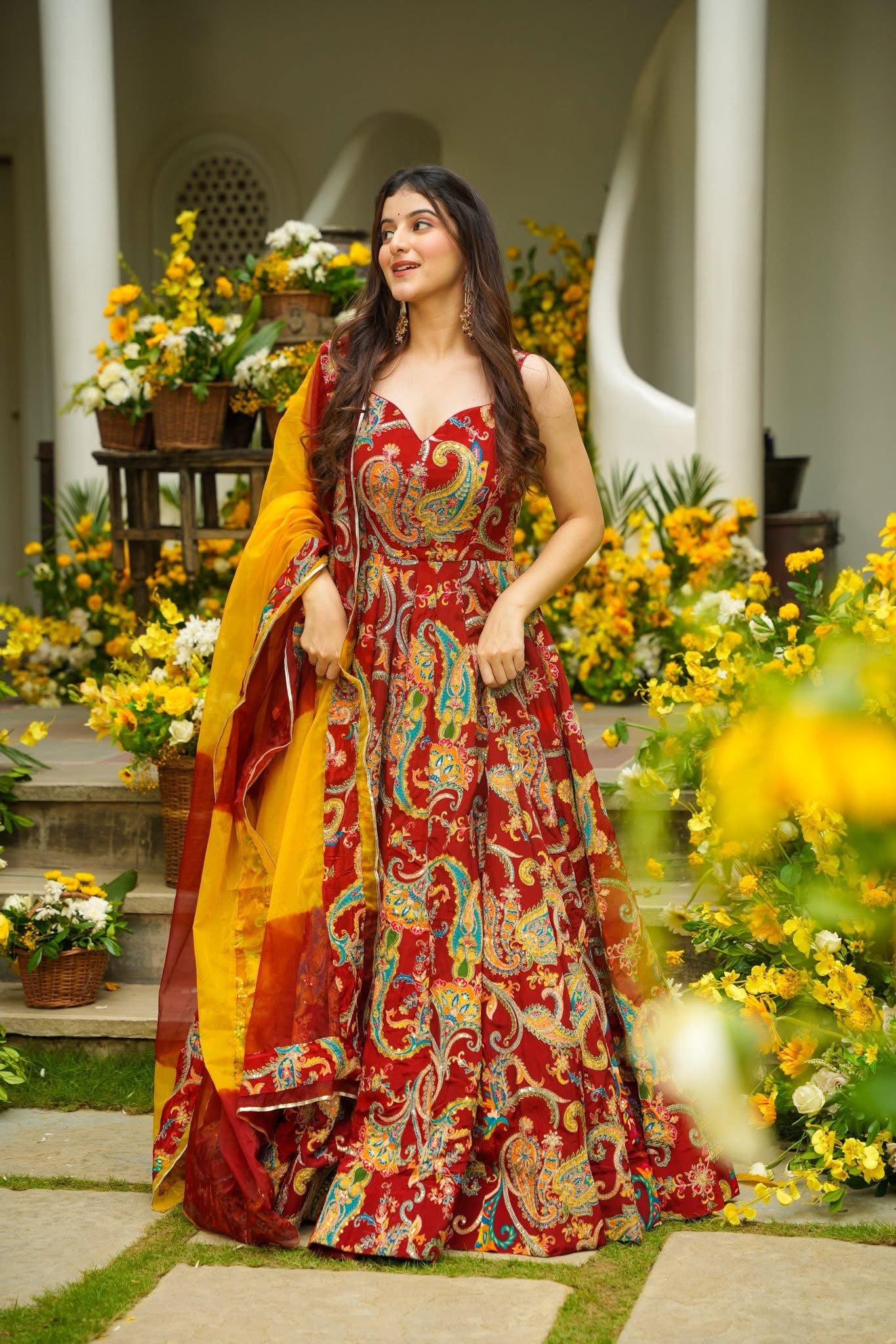 Arivya Embroidered Heavy Maxi Set - Image 4