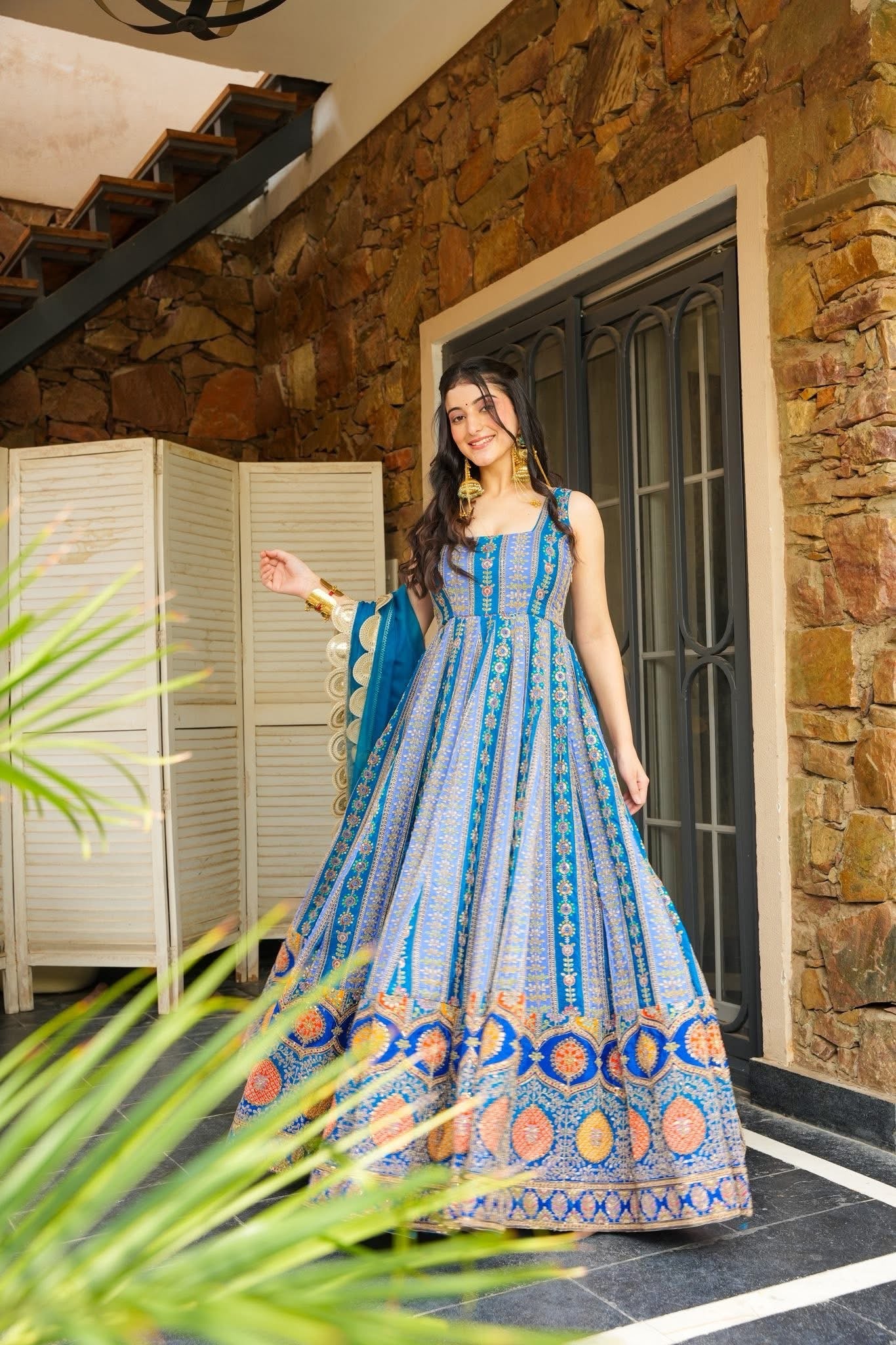Azure Aabroo Maxi Set - Image 2