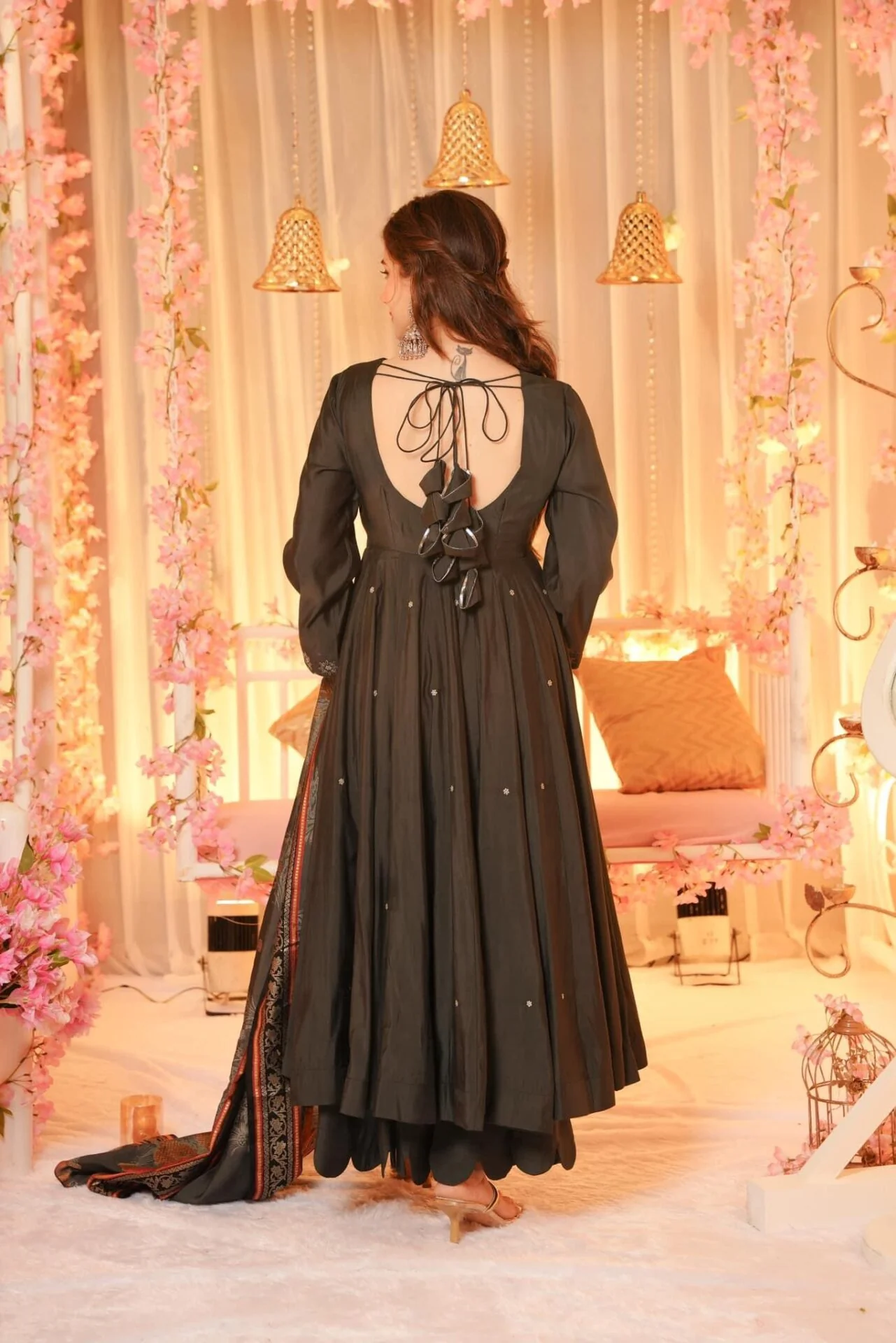 Charcoal Veil muslin suit set - Image 4