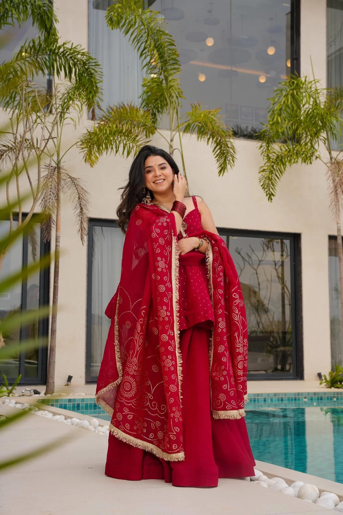 Crimson Blush Kurta Set - Image 4