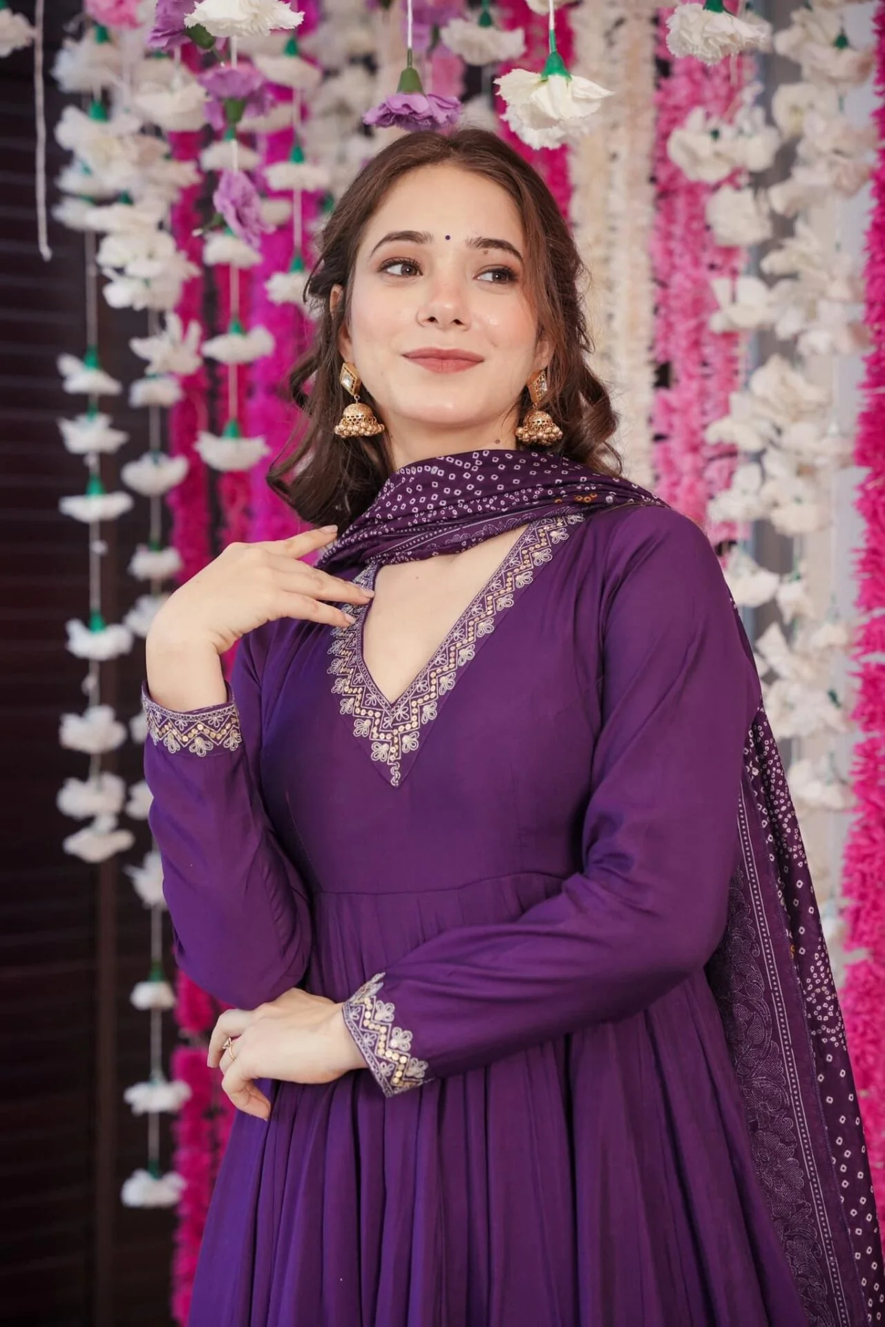 Dreamy purple Muslin suit set - Image 6