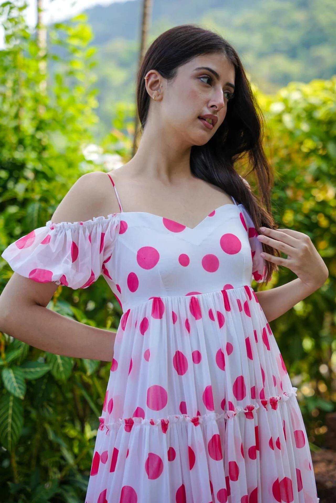 Elf polka dot georgette dress - Image 6