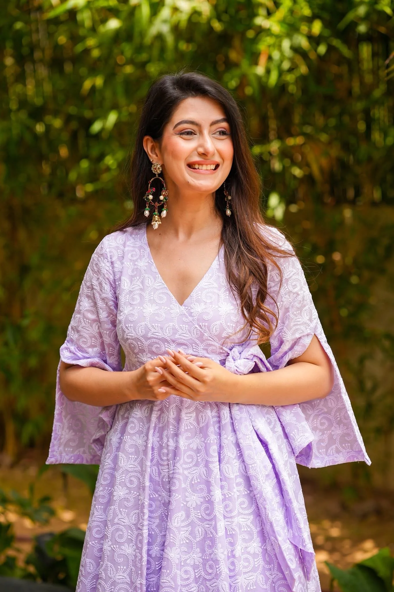 Elsa Lavender Kurta Palazzo Set - Image 5
