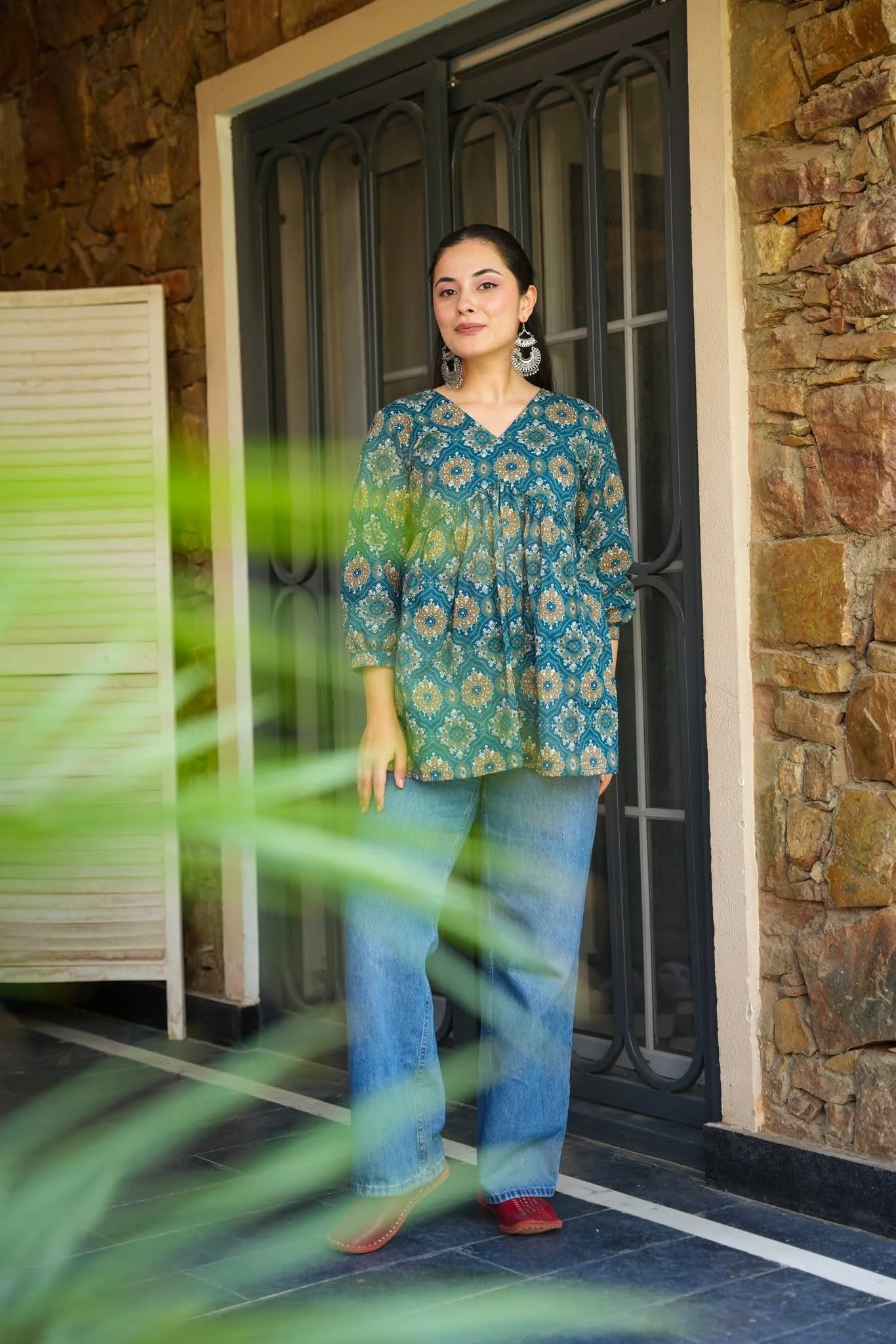 Flora Flare Cotton Top - Image 2