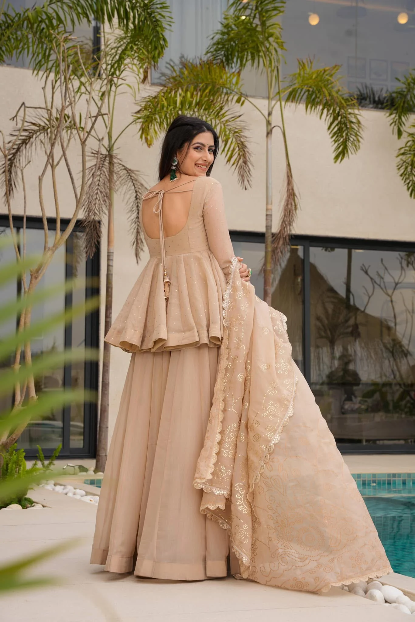 Golden Sand Elegant Kurta Set - Image 3
