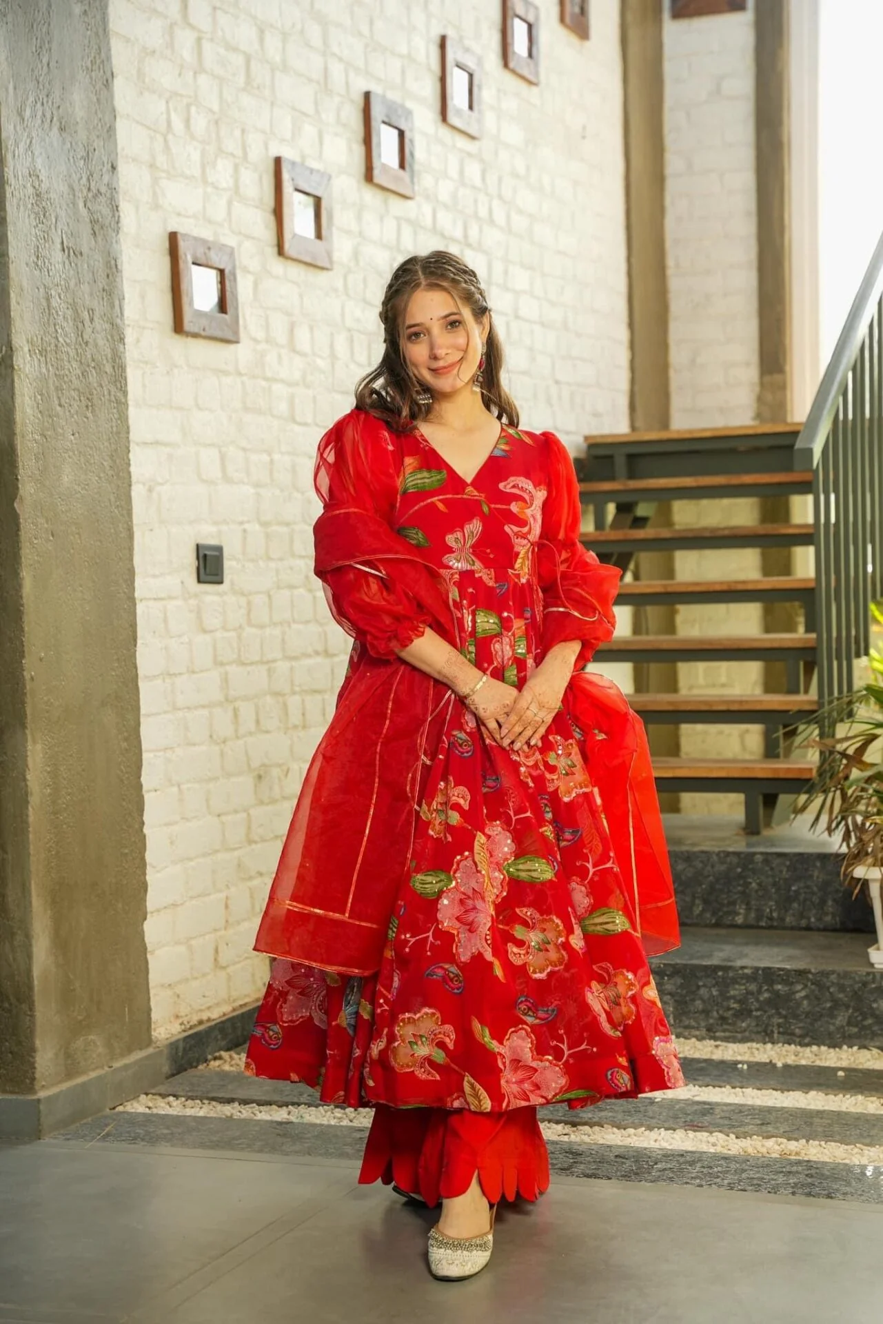 Grishma red suit set - Image 2
