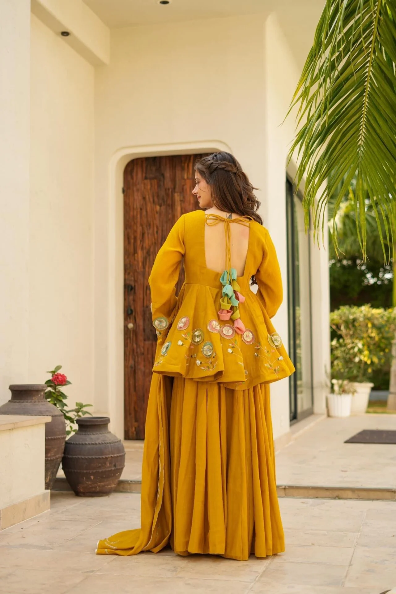 Jassica mustard sharara set - Image 4