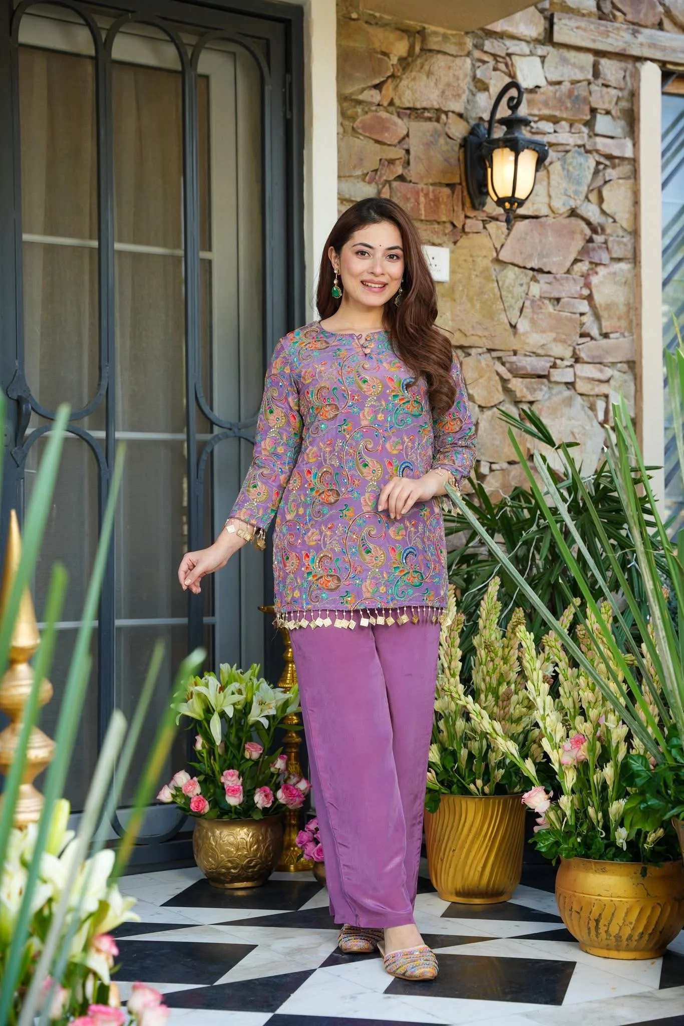 Lilac Noor Heavy Wedding Co-ord Set - Image 3