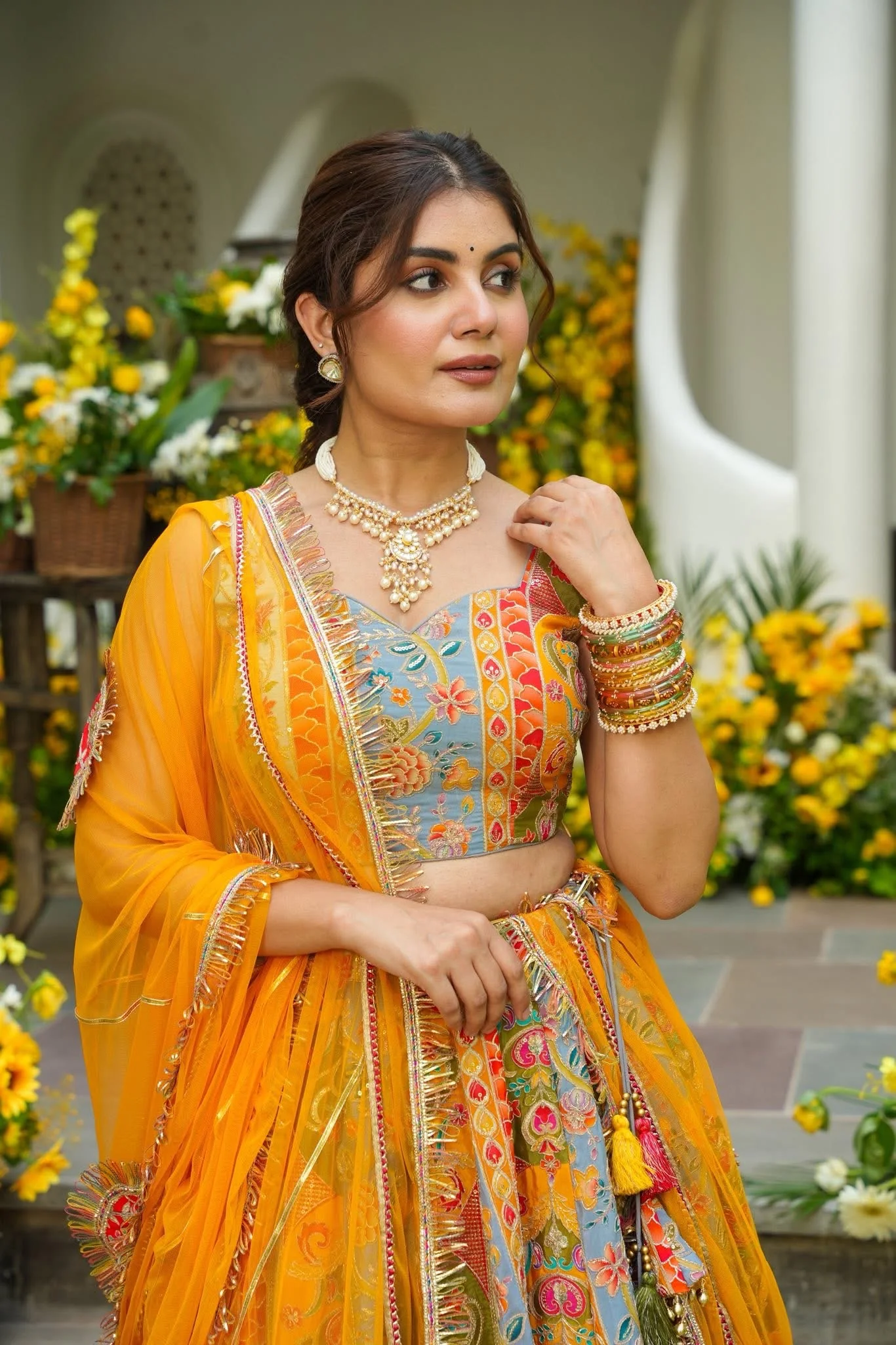 Mahjabeen Multicolour Lehenga Set - Image 6