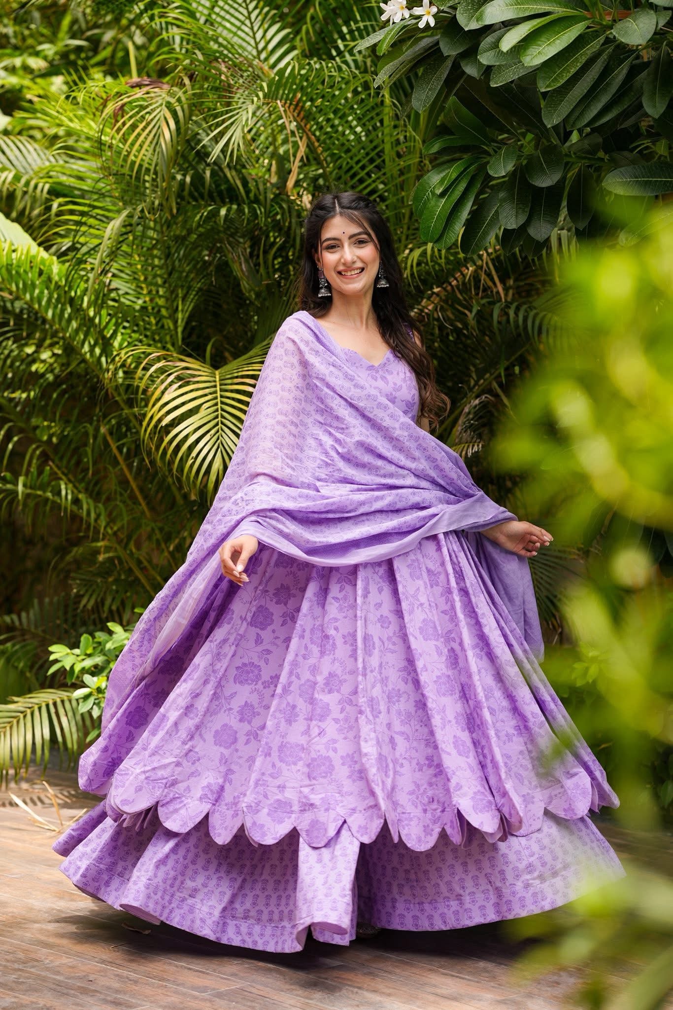 Mauve Velvet Cotton Suit Set - Image 3