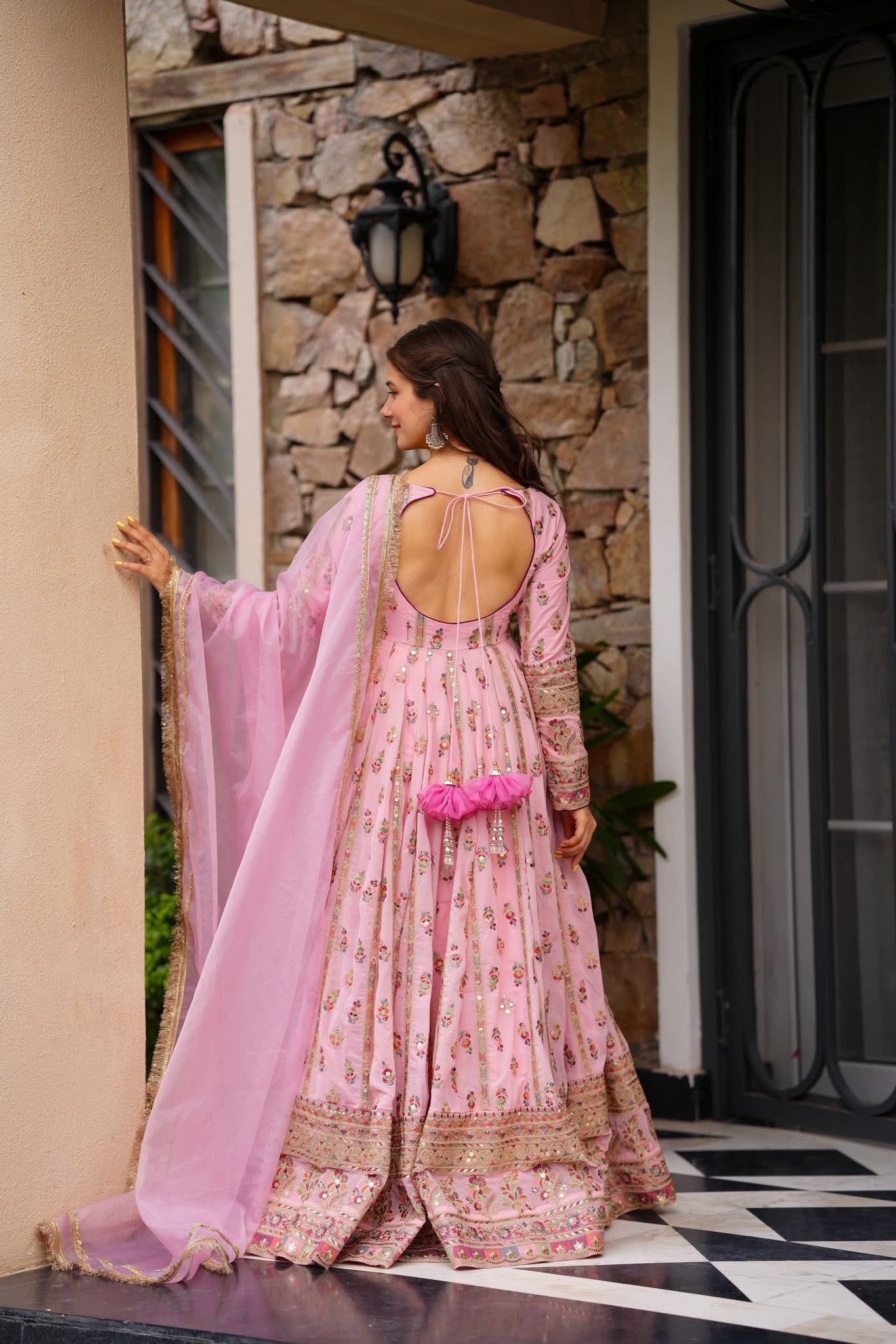 Mehfil Pink Maxi Set - Image 4