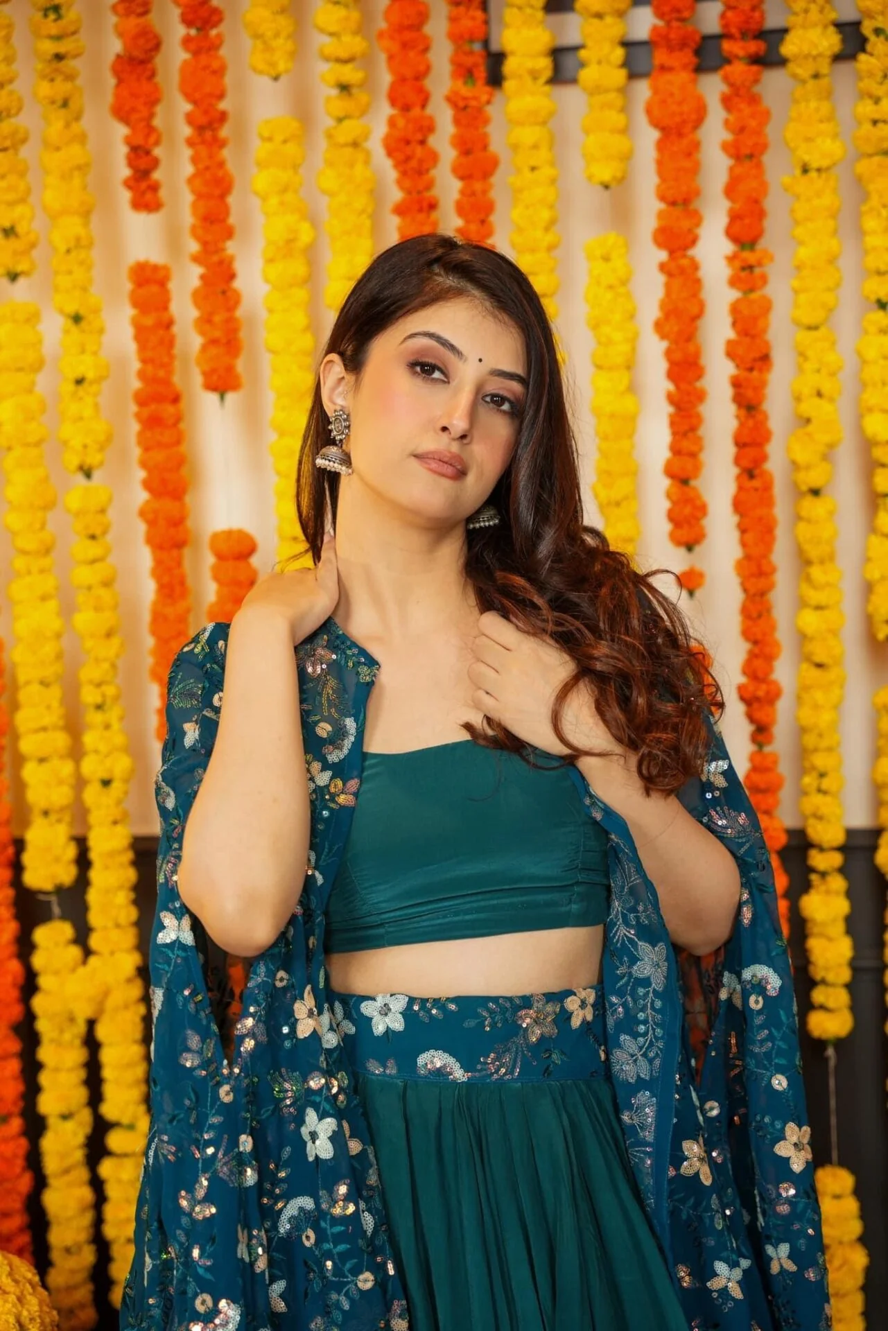 Melody green croptop-shrug set - Image 6