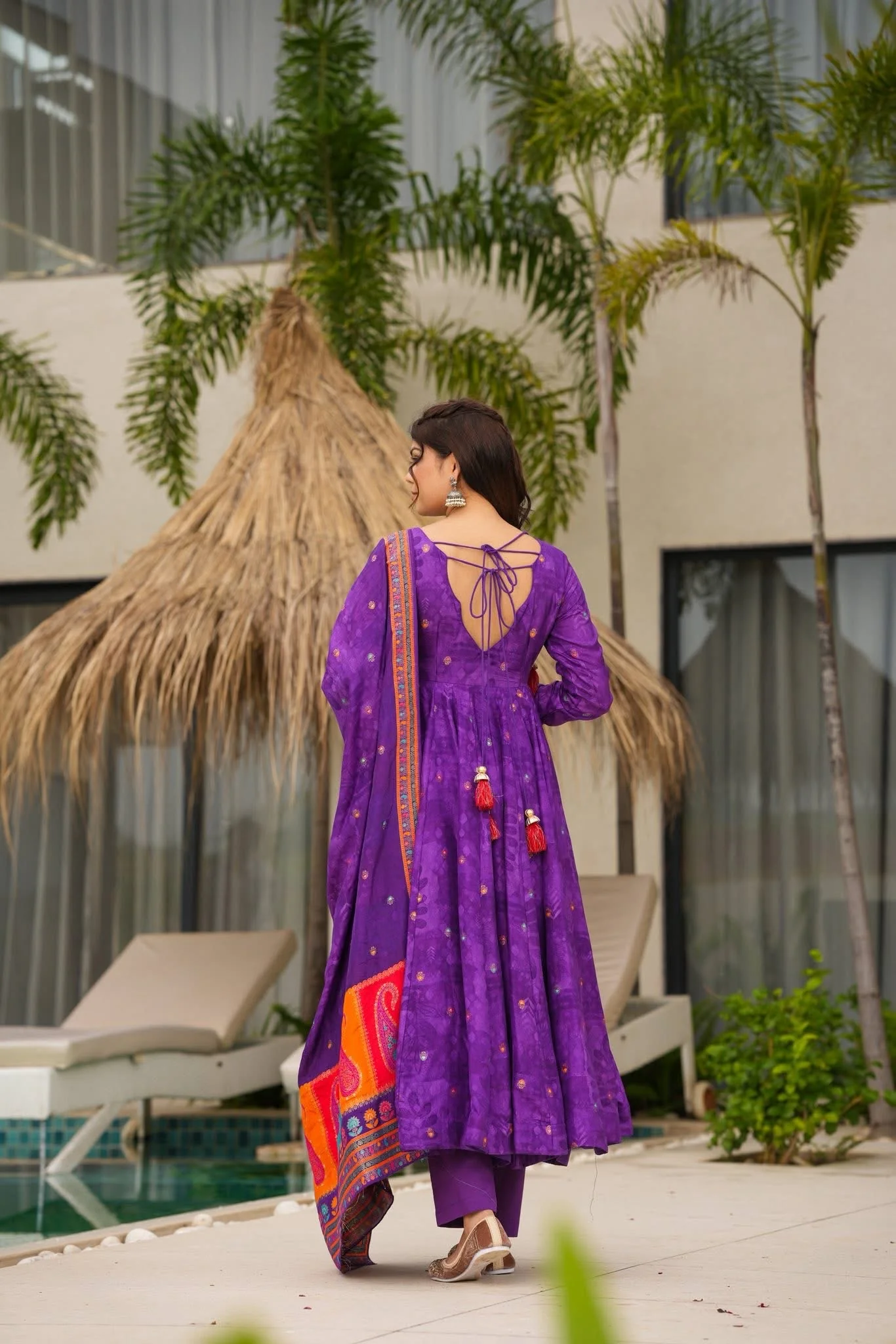 Mridya Silk Anarkali Suit Set with Dupatta - Image 4
