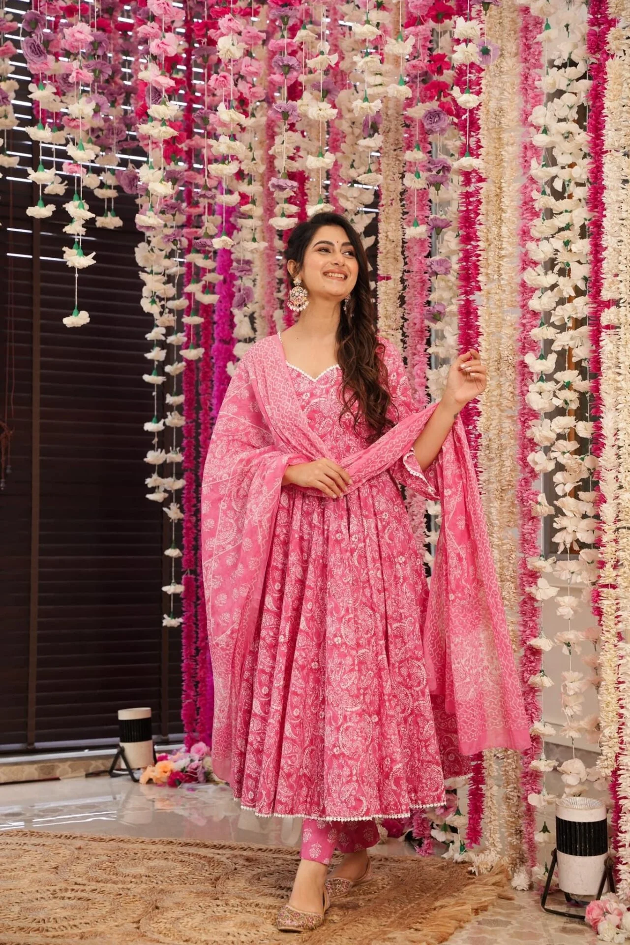 Naira pink cotton suit set - Image 5