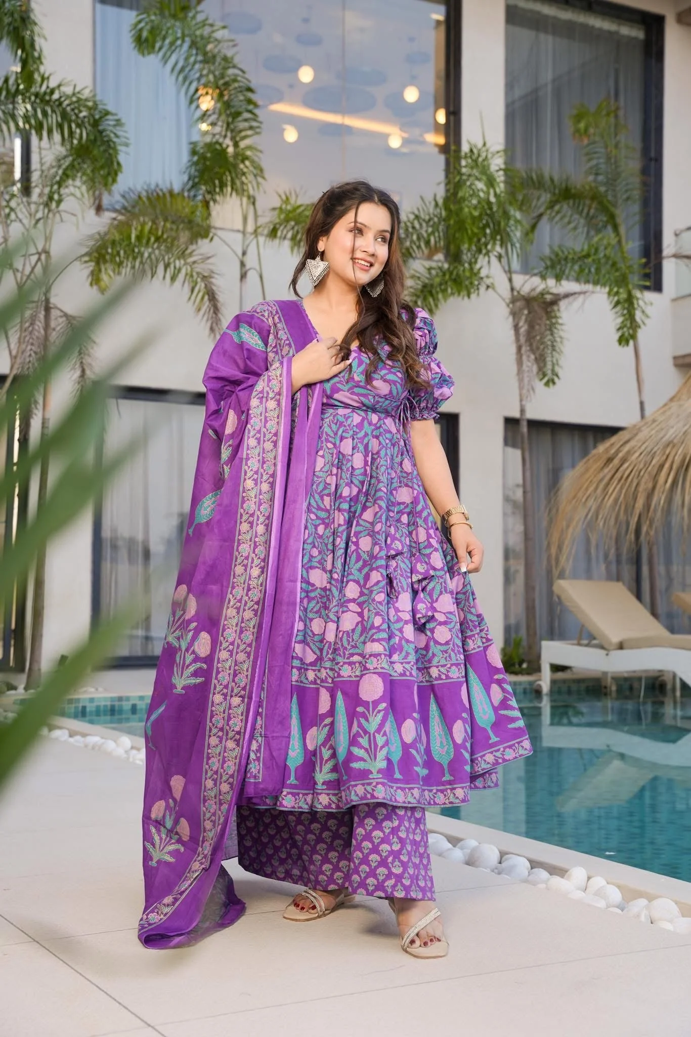 Orchid Harmony Cotton Suit Set - Image 2