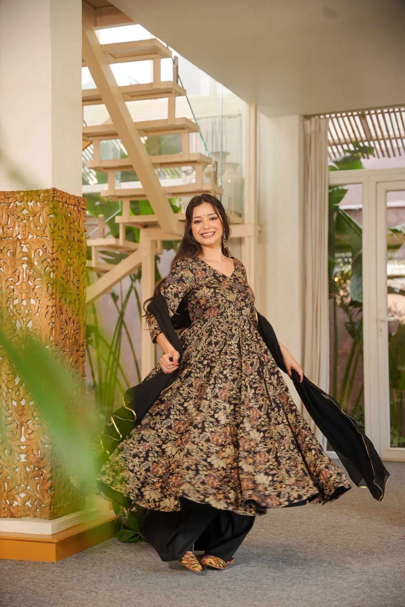 Oriana Printed Rayon Suit Set - Image 2