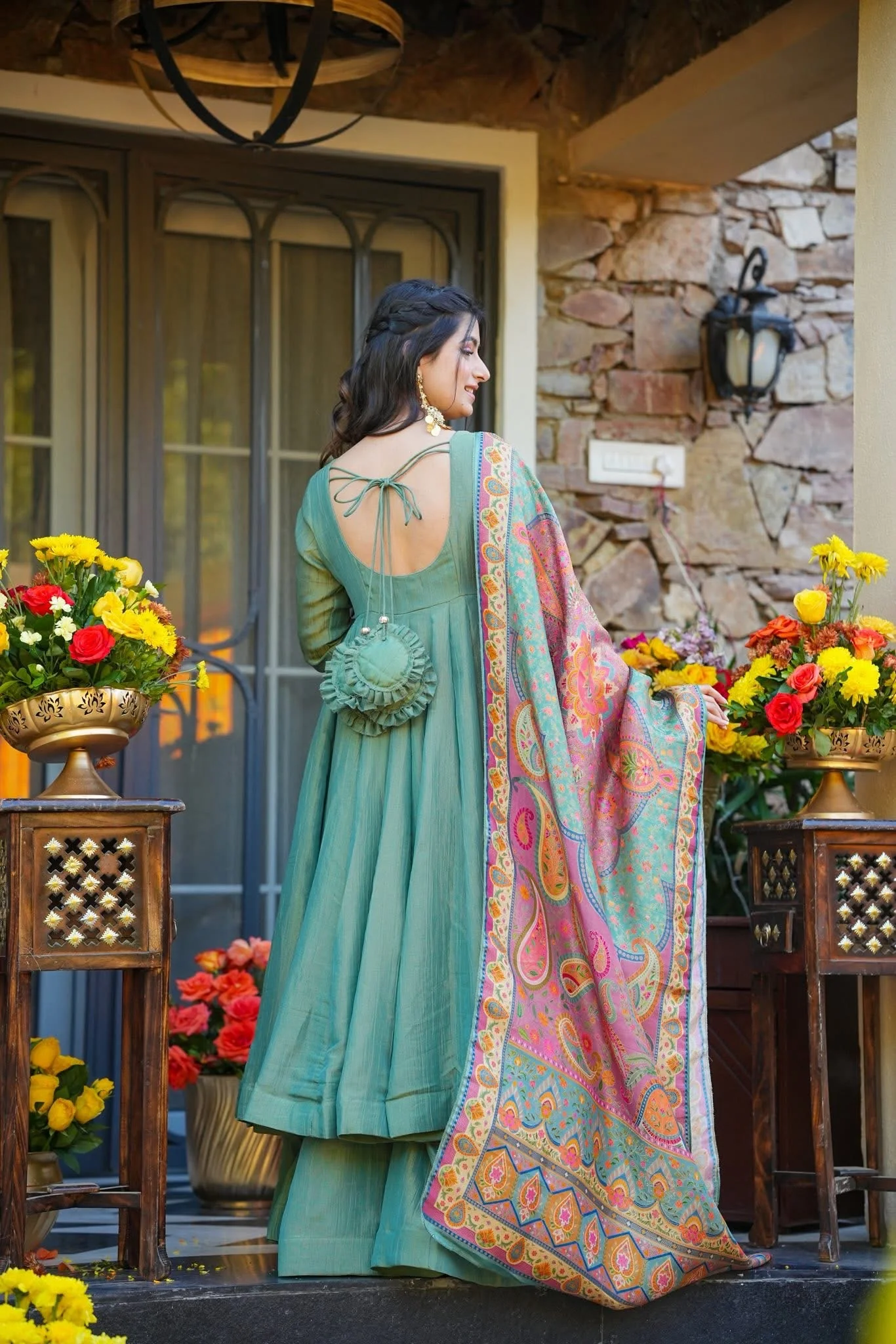 Oruvina Wedding Wear Suit Set - Image 6