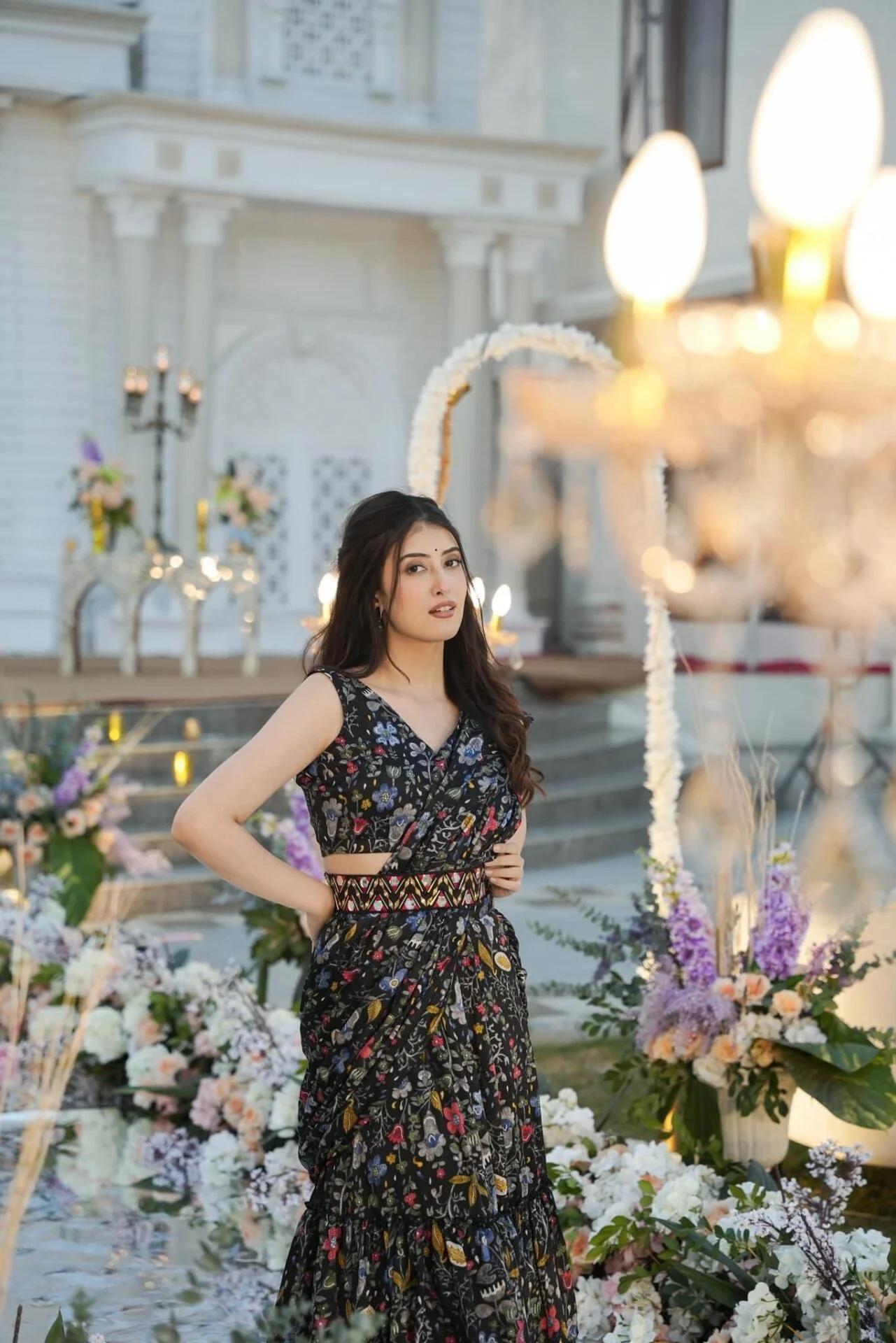 padmashree black crepe saree - Image 5