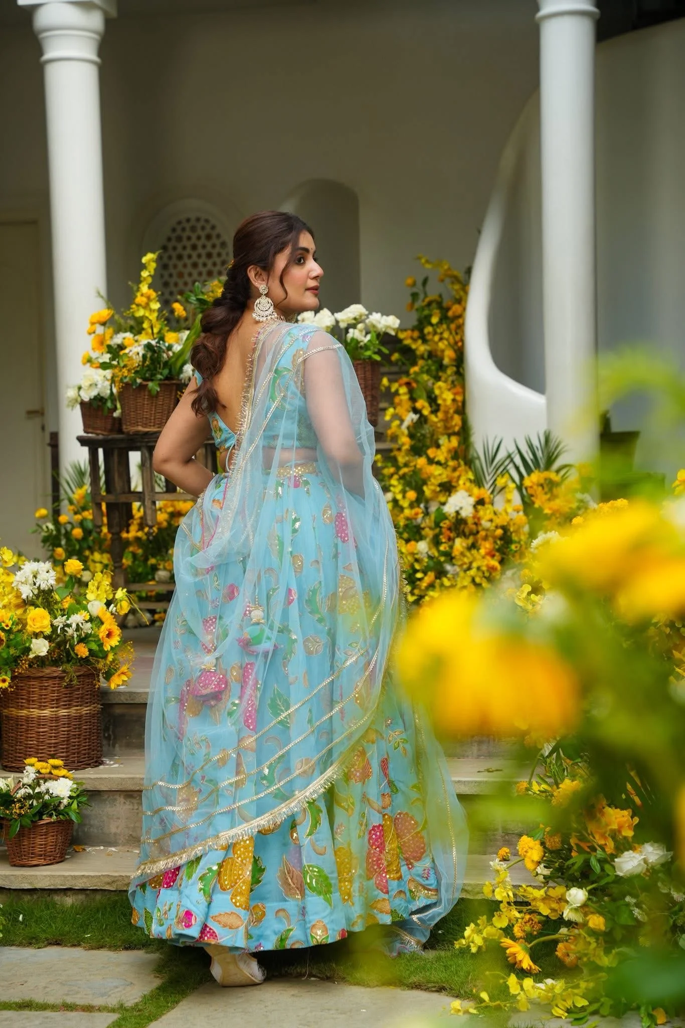 Palomi Embroidered Festive Wear Lehenga Set - Image 5