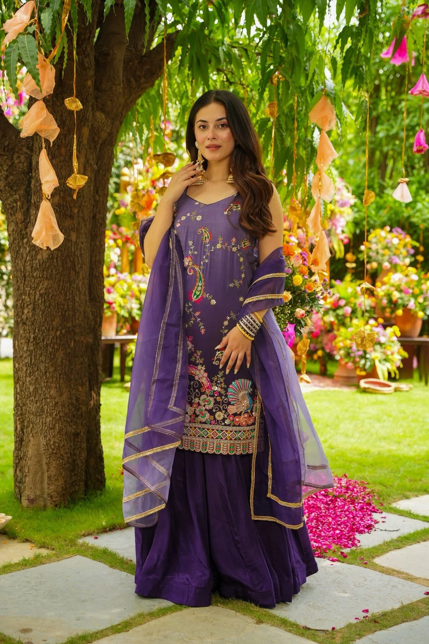 Peacock Majesty Sharara Set - Image 3