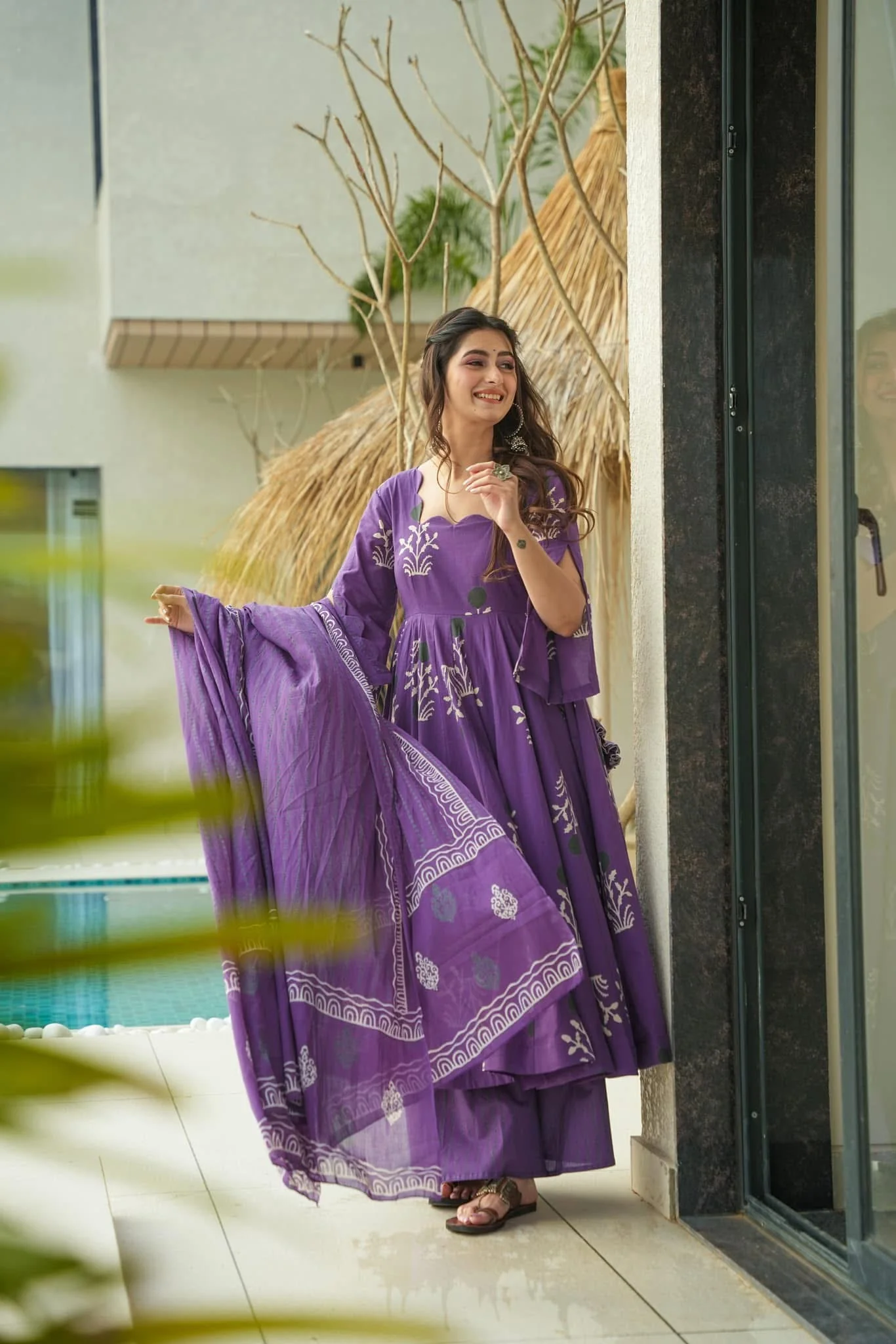 Purple Amy cotton suit set - Image 4
