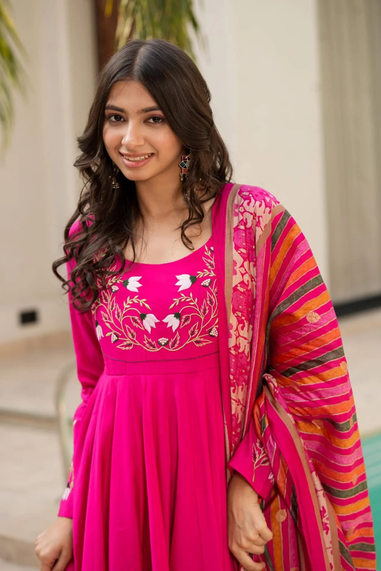 radiant pink muslin suit set - Image 6