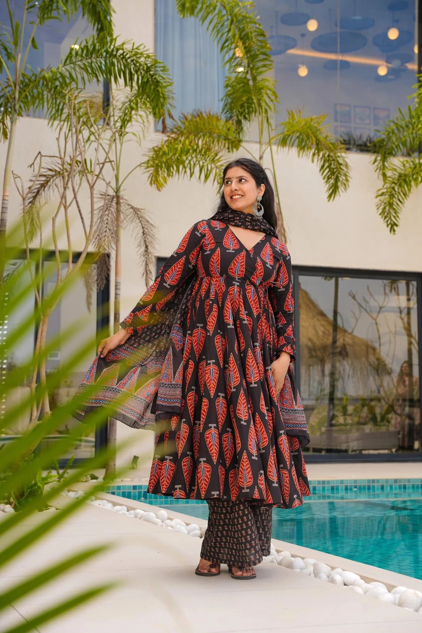Raven Black Cotton Suit Set - Image 5