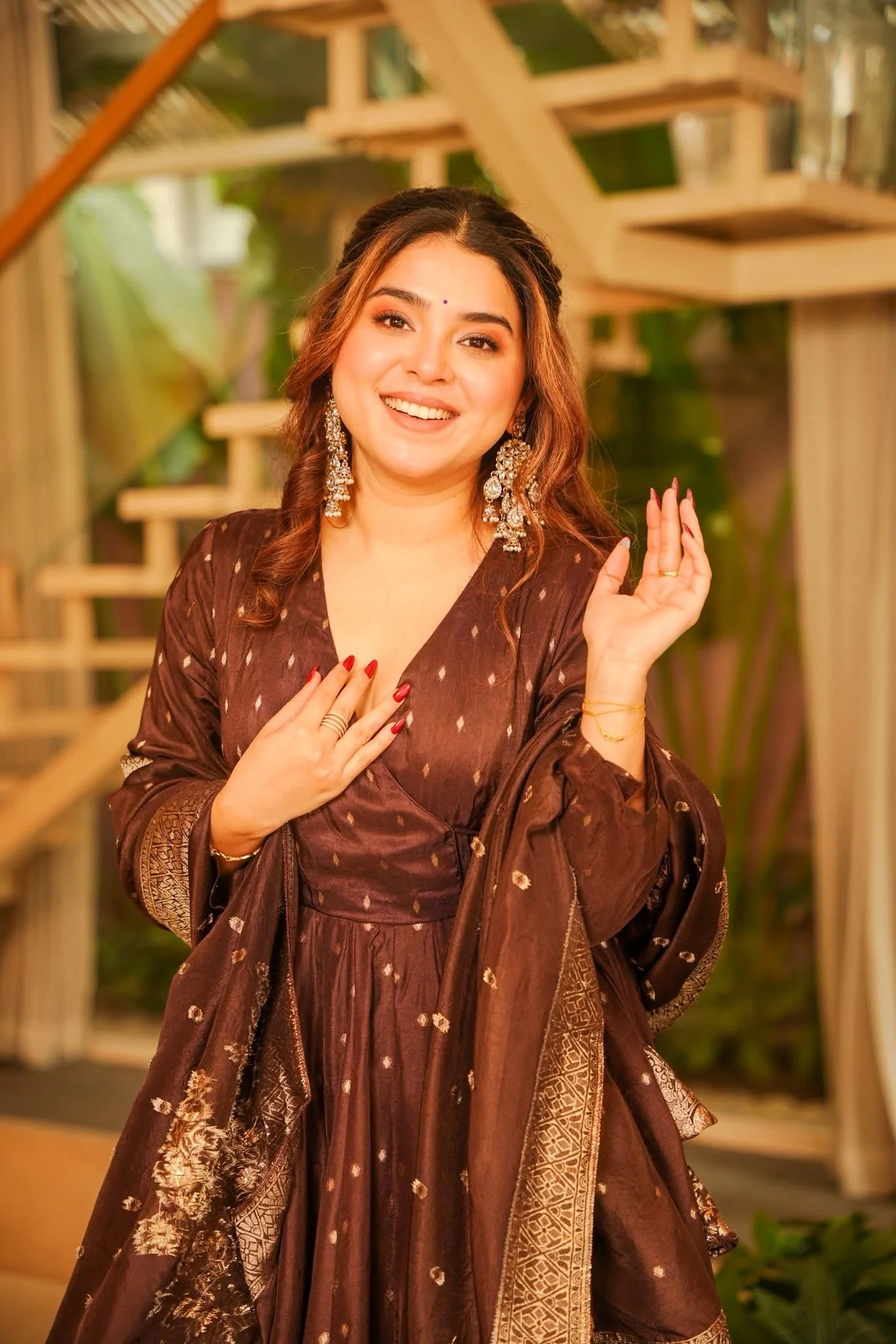 Ritvi Silk Angrakha Anarkali Suit Set - Image 6
