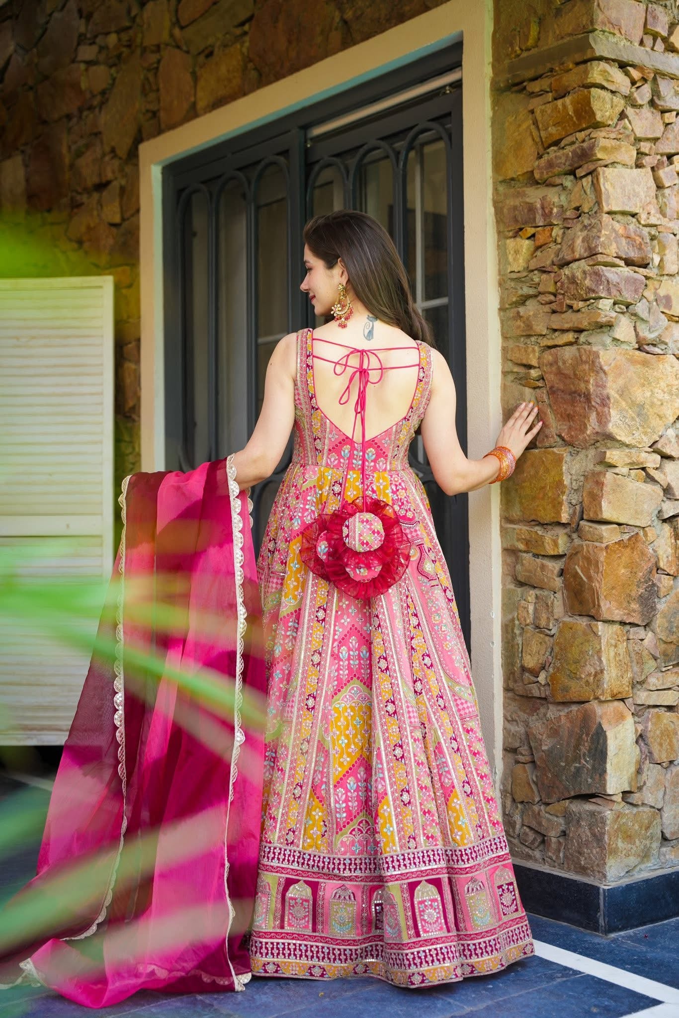 Royal Radiance Pink Anarkali Maxi - Image 6