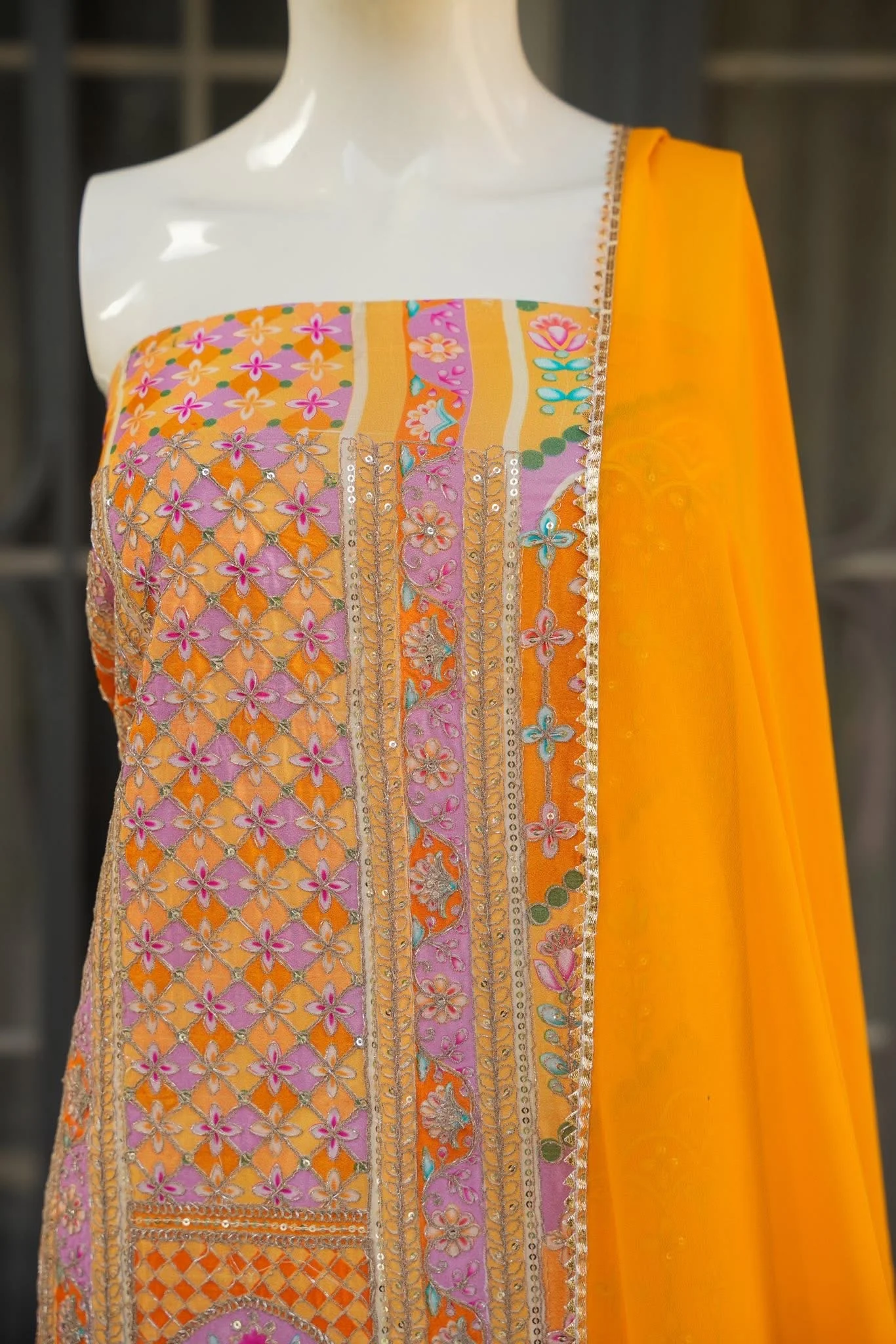 Saffron Soul Unstitched Suit Set - Image 4