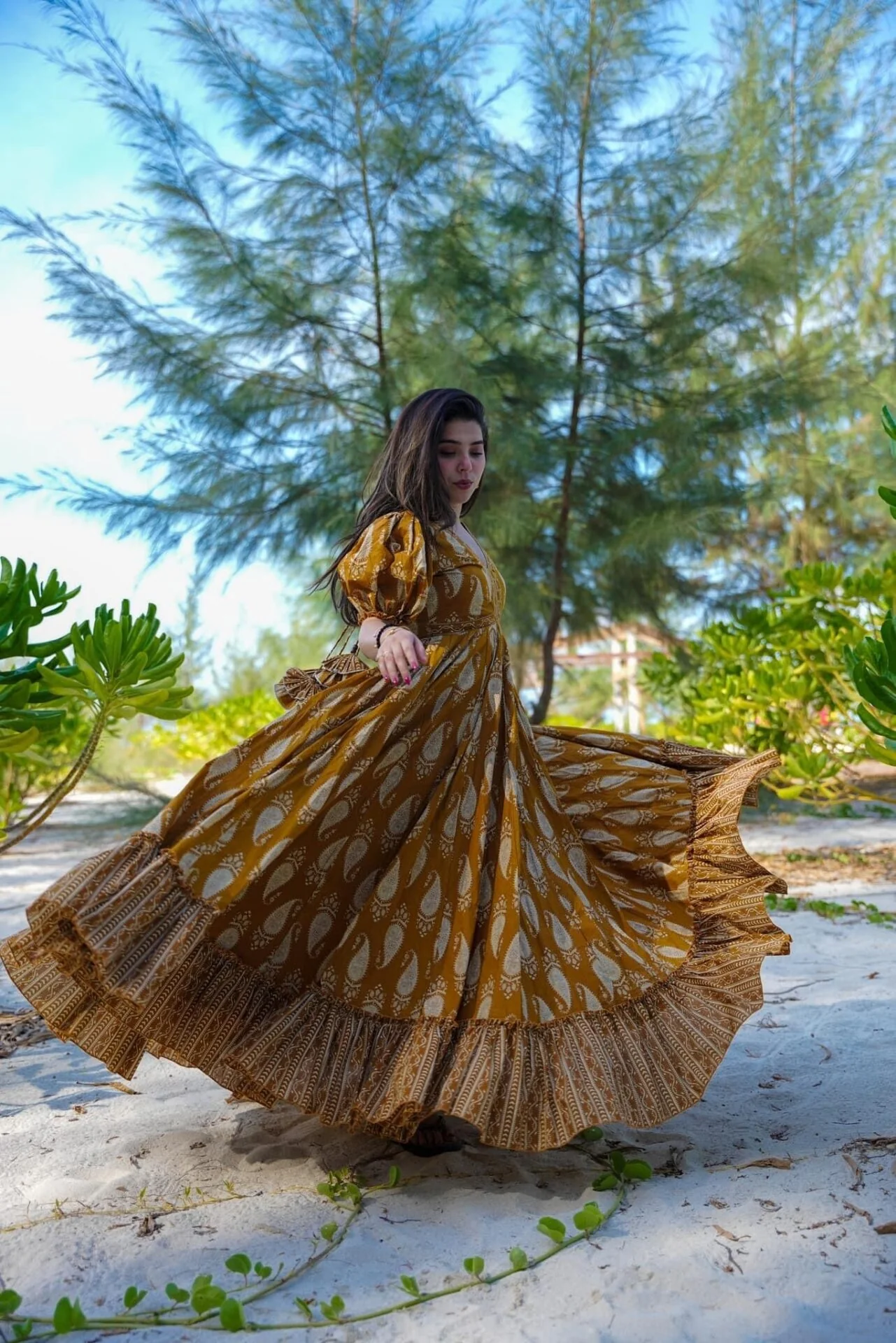 Sail yellow cotton maxi - Image 2