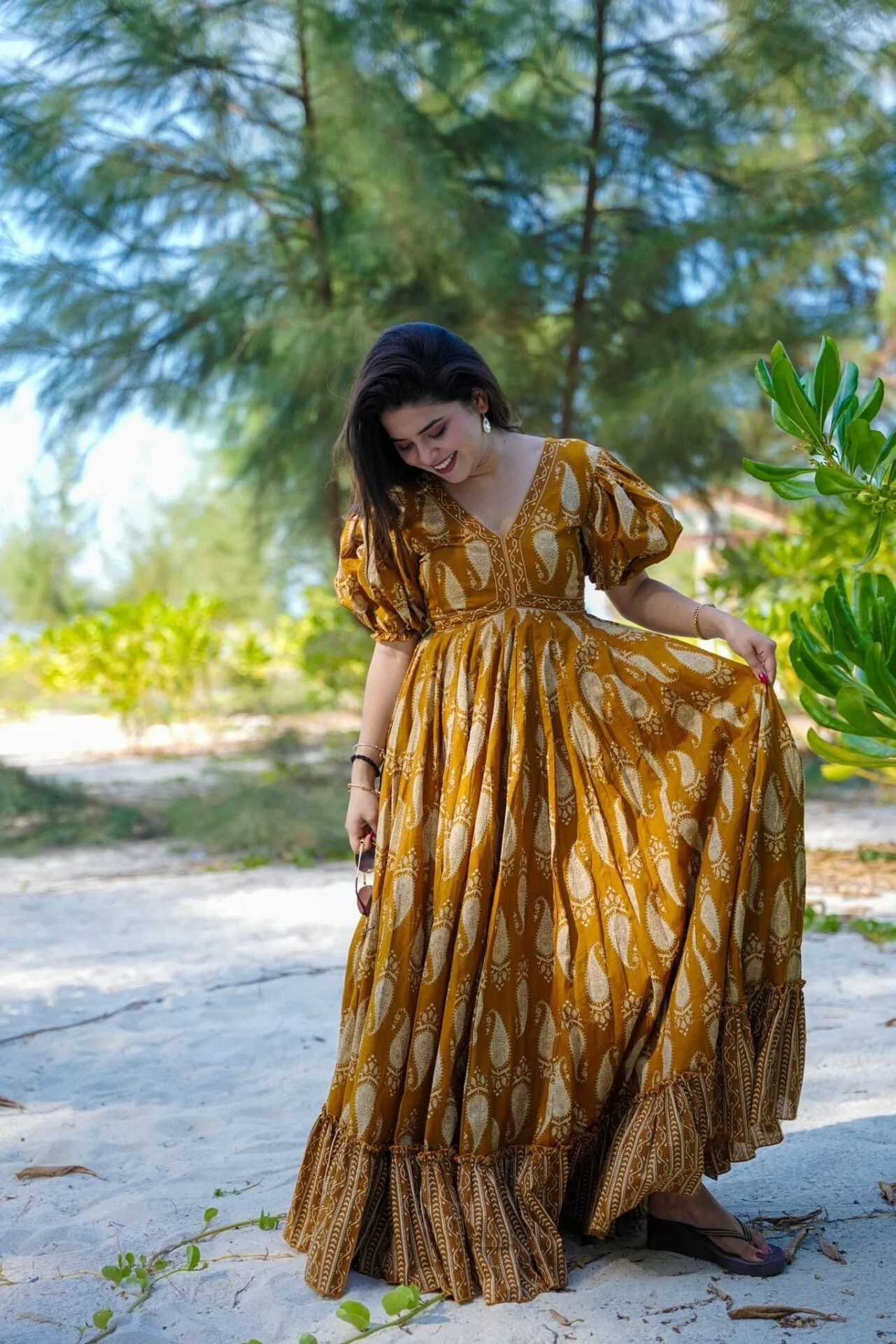 Sail yellow cotton maxi - Image 4