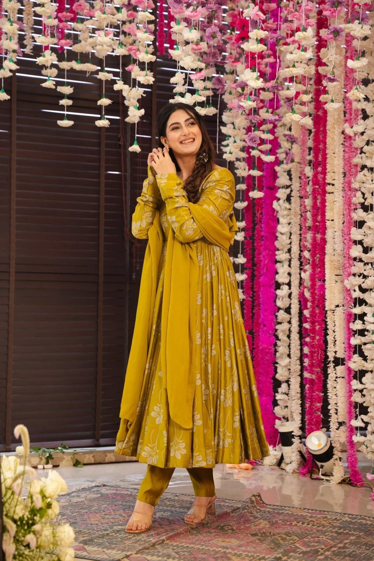 Sangria Muslin floral suit set - Image 3