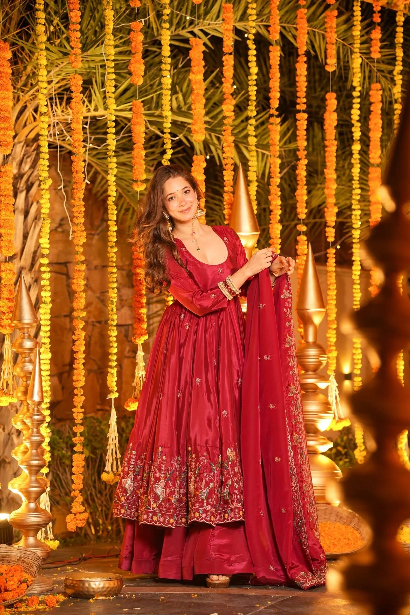 Sangrida Organza Anarkali Suit Set - Image 3