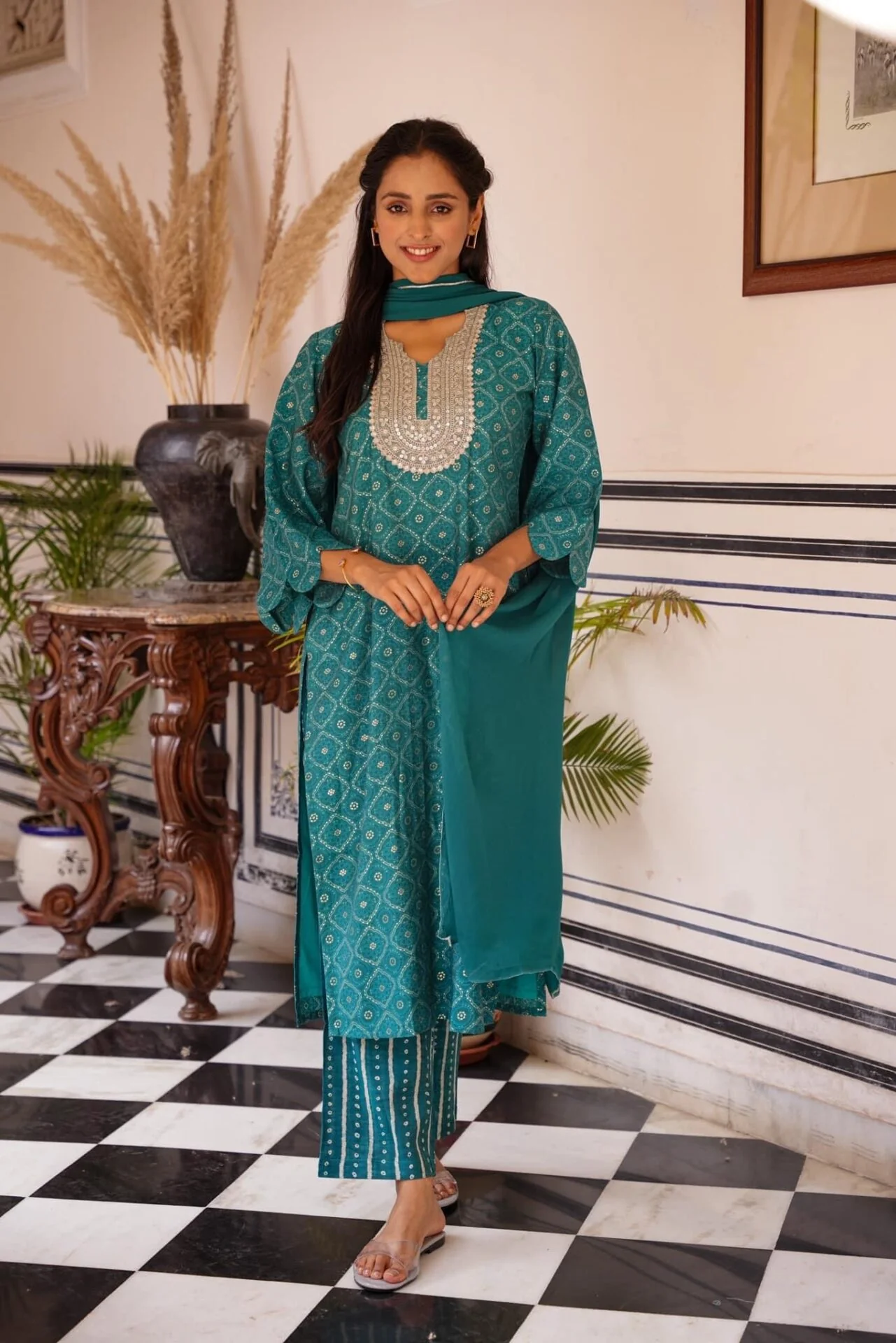 SHANAYA MUSLIN SUIT SET - Image 2