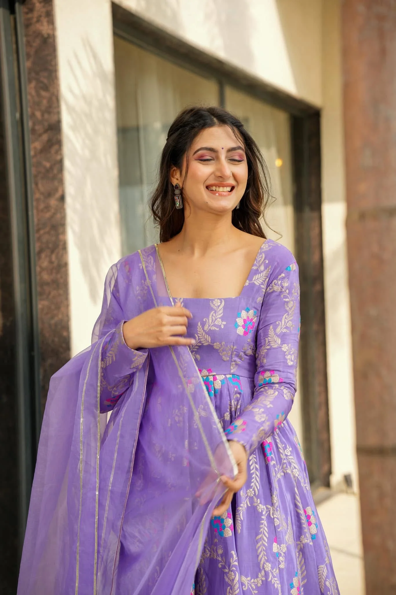 Violet crown silk suit set - Image 2
