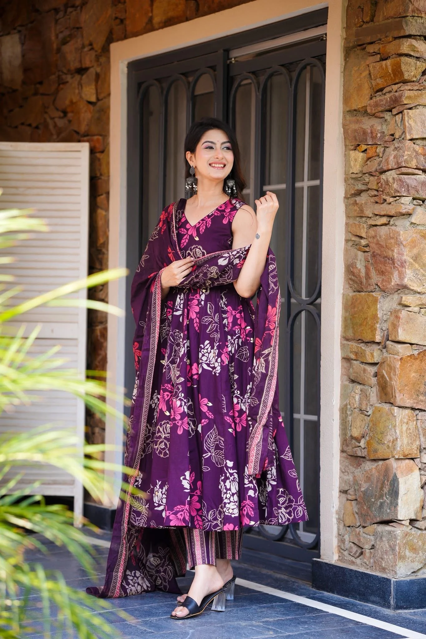 Violet Whimsy Cotton Suit Set - Image 2