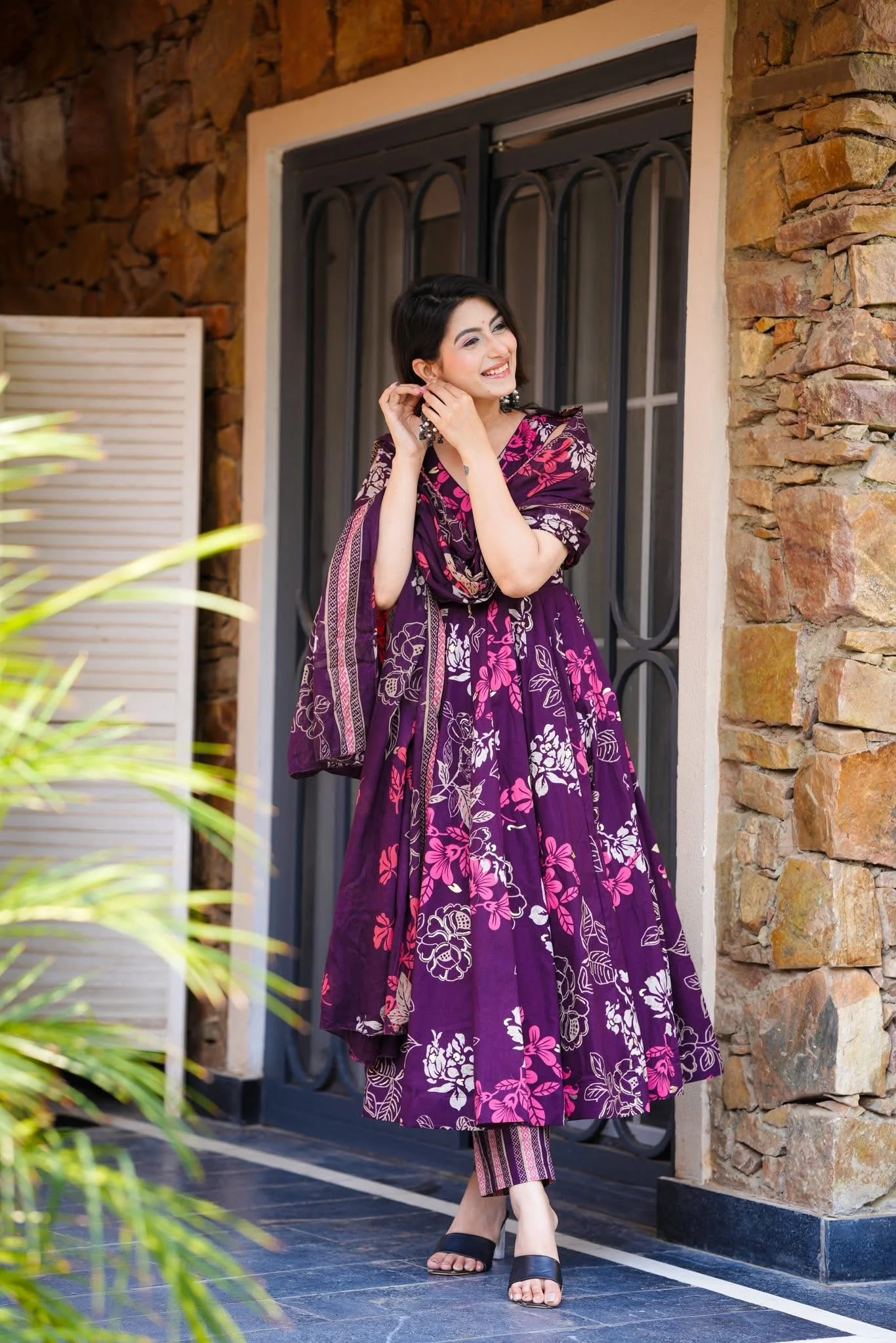 Violet Whimsy Cotton Suit Set - Image 3