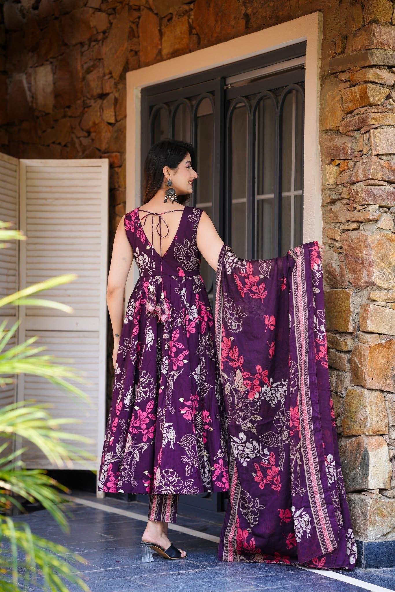 Violet Whimsy Cotton Suit Set - Image 4