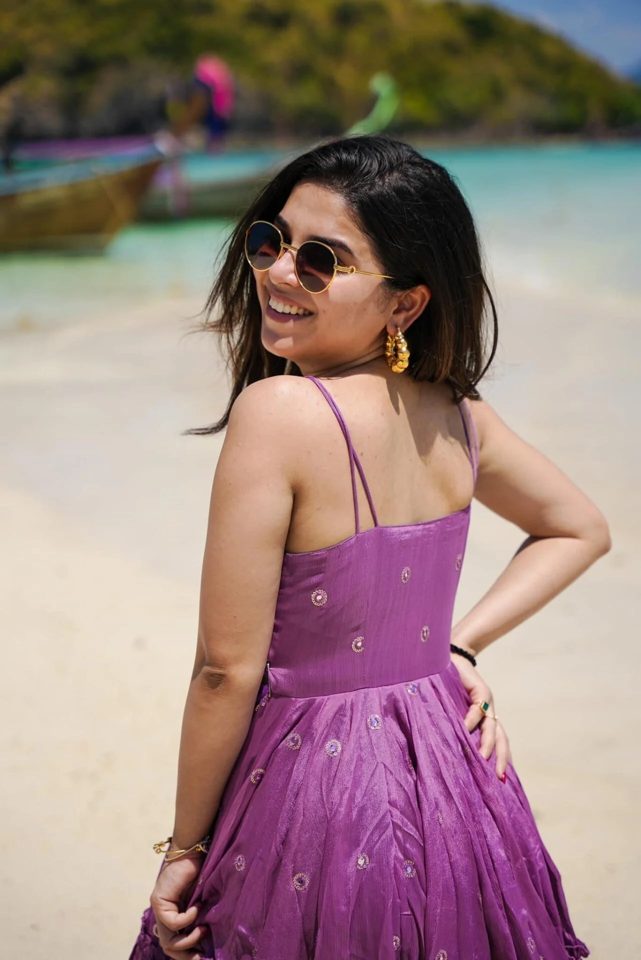 Yetta purple chinon dress - Image 2