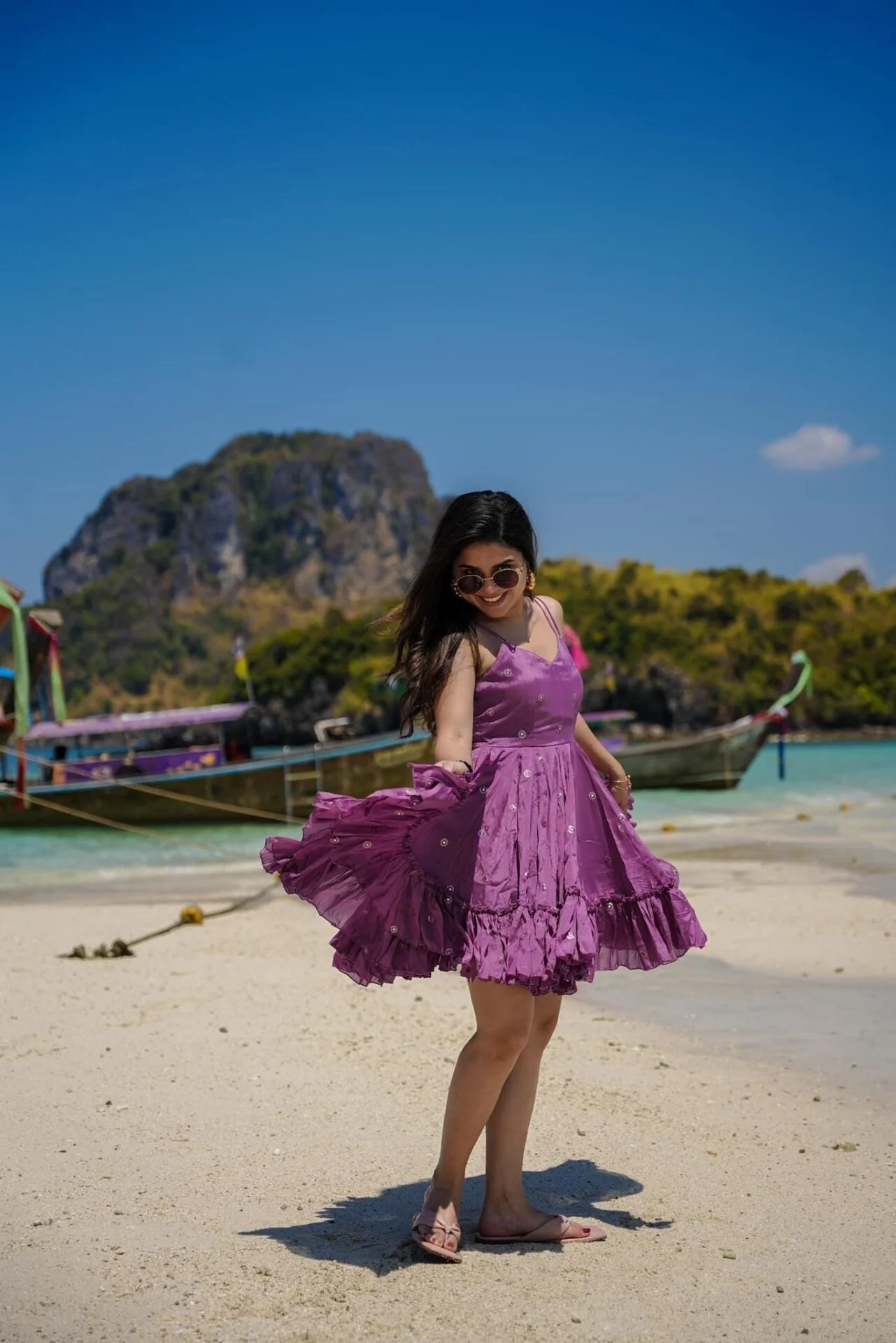 Yetta purple chinon dress - Image 4